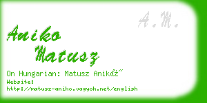 aniko matusz business card